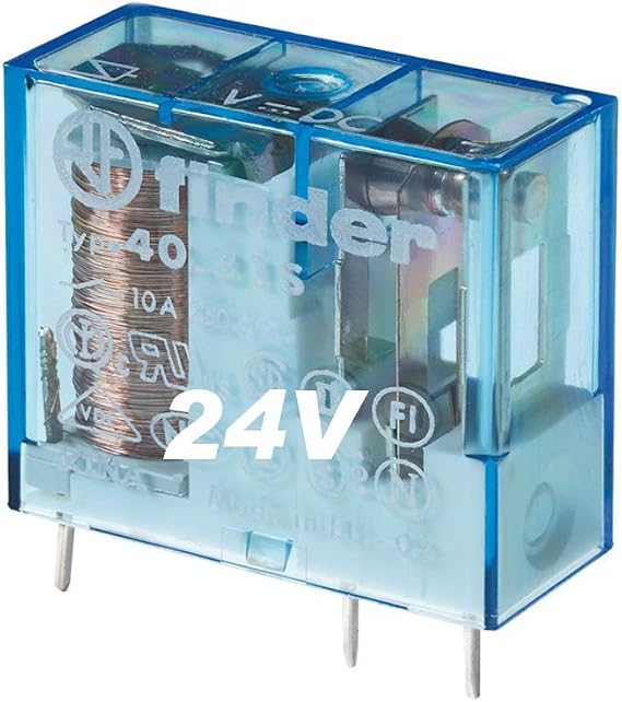 Finder Relay, Spdt, 250Vac, 10A - 40.31.9.024.0000