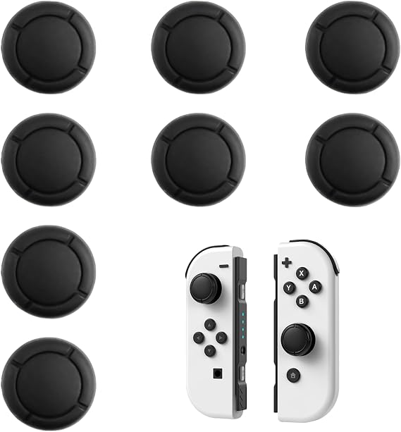 Suitable for Switch Thumb Grips, Compatible with Nintendo | Easy Installation for 3D Grips Caps (4 Pairs)