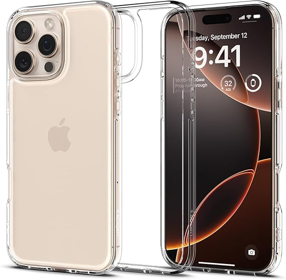 Spigen Ultra Hybrid Case for iPhone 16 Pro Max - Crystal Clear