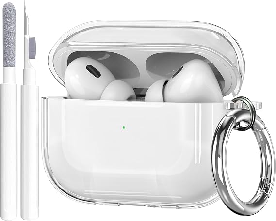 for Airpods Pro 3 Case Clear with Cleaning Kit 2025, Soft TPU Transparent Apple AirPods Pro 3rd Generation Protective Cover Skin Women Men for iPod Pro3 Case -Clear