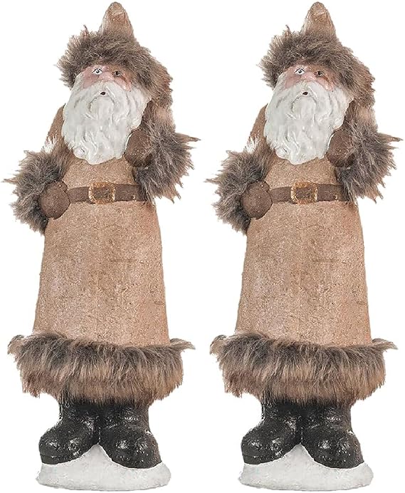 Christmas Gnomes Decorations, Christmas Table Home Ornaments for Holiday Party Gifts (Beige + White + Ceramic)