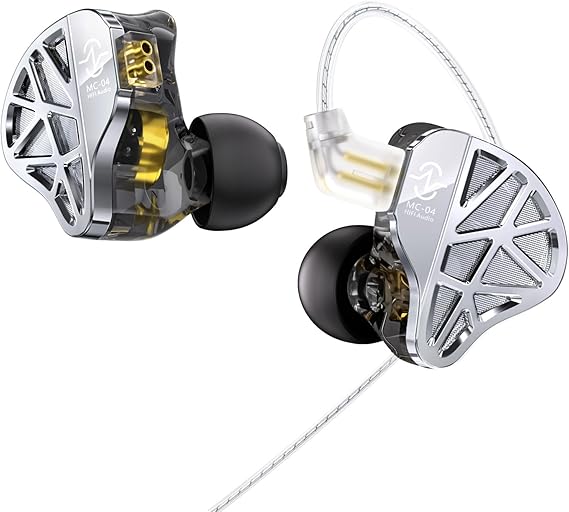 CCZ MC04 Nocturne Earphones, Wired Earphones, In-Ear Wired Earphones, Wired 1BA + 1DD Hybrid Earphones, Gaming Earphones, In-Ear Monitor, Powerful Bass, Transparency Treble, Unified Sound Field Space