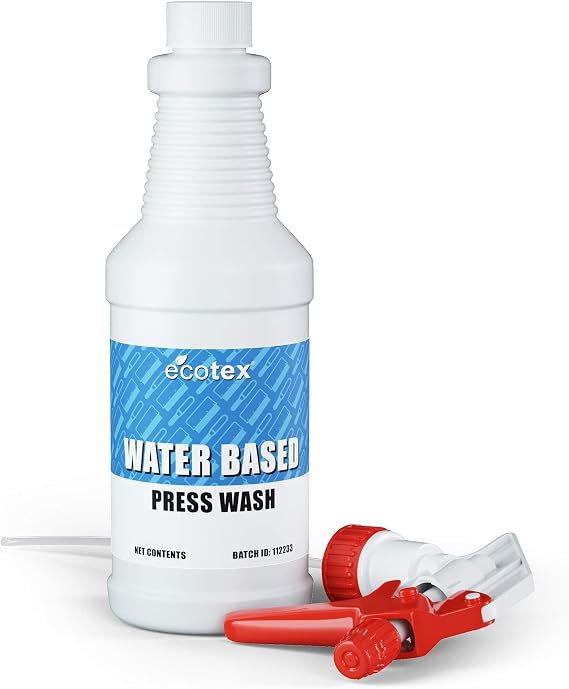 Ecotex Water Based Press Wash - Water Based Ink Remover & Screen Wash, Pt | Eco-Friendly Water Based Press Wash - Removes Water Based Ink, Safe On Silk Screen Mesh & Emulsion, Non-Toxic - 1 Pint