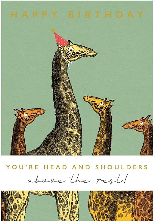 The Art File Head & Shoulders Happy Birthday Card Greeting Card Made in the UK