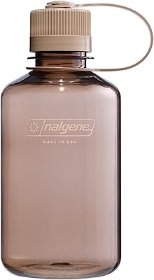 Nalgene Sustain Tritan BPA-Free Water Bottle Made with Material Derived from 50% Plastic Waste Using ISCC Certified Mass Balance, 16 OZ, Narrow Mouth, Mocha