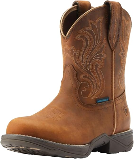 ARIAT Women's Anthem Round Toe Shortie Waterproof Western Boot