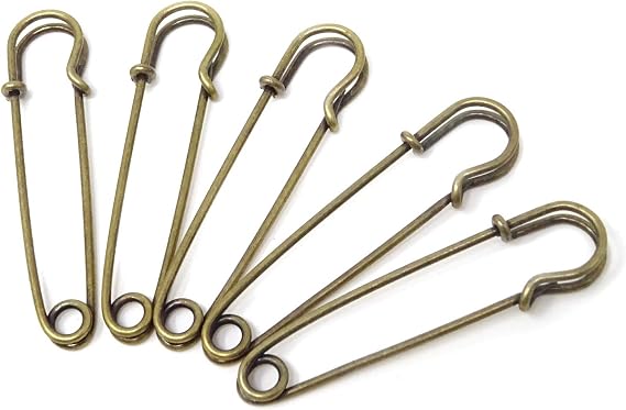 Honbay 30PCS 5cm/2Inch Brooches Heavy Duty Safety Pins for Blankets, Sweaters, Shawls, Kilts, Crafts (Bronze)