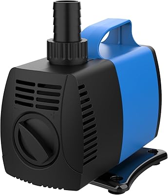 925 GPH Amphibious Submersible and Inline Water Pump - For Aquarium, Pond, Hydroponics, Fountain with Ceramic Shaft, 10.17 ft Lift, 75W