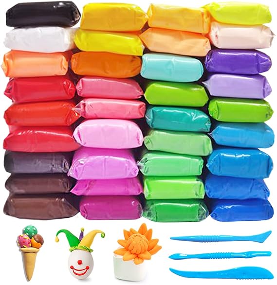 Xuyyicao 36 Colors Air Dry Clay,Magic Modeling Clay with Tools,Ultra Light DIY Modeling Clay for Kids,Children,DIY Crafts,Creative Art Crafts