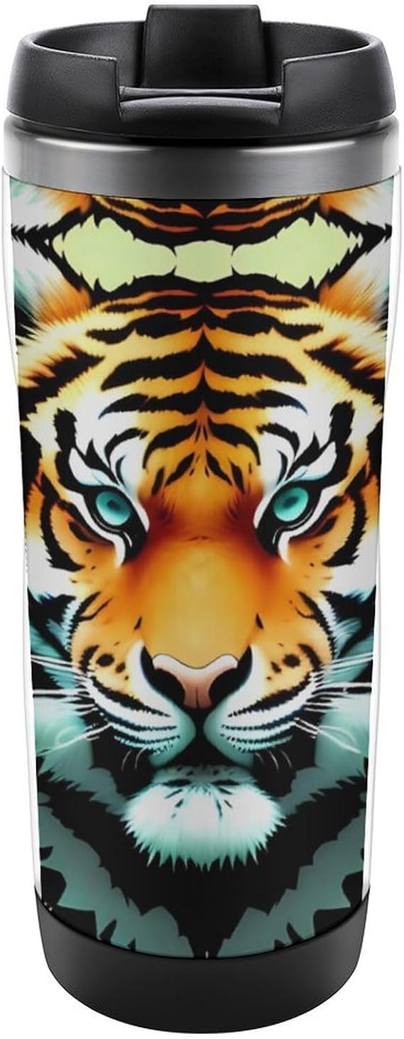 vacuum flask Cup Little Fat Tiger Printed Premium Stainless Steel Vacuum Insulated Water Bottle for Hot Cold Drinks Gym Office