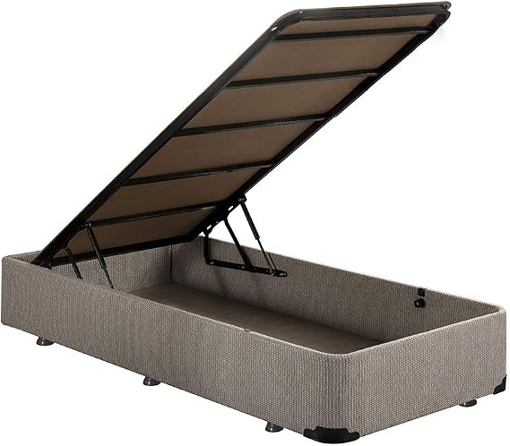 Niron Yatak Baza - 80x180 cm Tek Kişilik Sandıklı Klasik Kumaş Baza