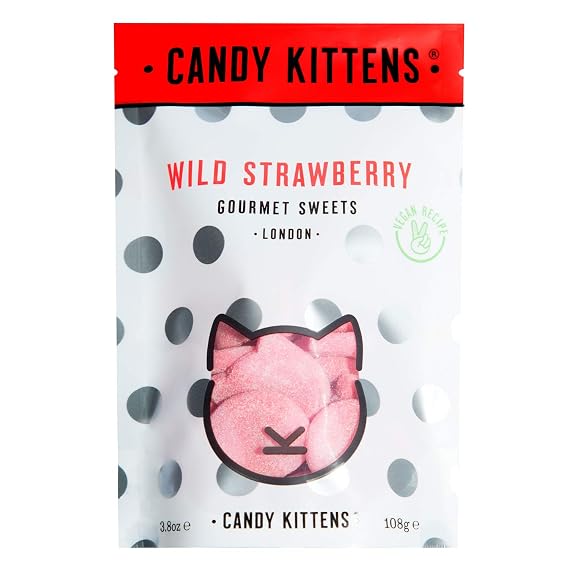 Candy Kittens Wild Strawberry Gourmet Vegan Sweets, 108g