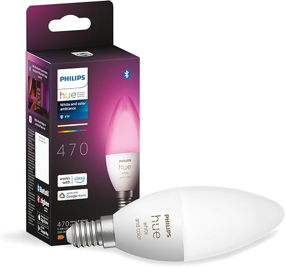 Philips Hue 5.3W Color Smart B39 E14 Led Bulb with Bluetooth Feature