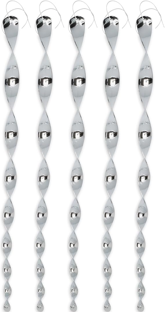 Bird Deterrent - Bird Reflective Repellent Outdoor Devices - Bird Scare Devices - Window Reflector Deterrents - Wind Twisting Bird Scare Rods - Holographic Devices (12 inch, Set of 5)
