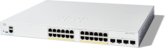 Cisco Catalyst 1300-24FP-4G Managed Switch, 24 Port GE, Full PoE, 4x1GE SFP, Limited Lifetime Protection (C1300-24FP-4G)