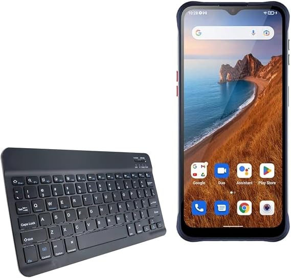 BoxWave Keyboard Compatible with Unihertz TickTock-E - SlimKeys Bluetooth Keyboard, Portable Thin with Chiclet-Style Keys - Jet Black