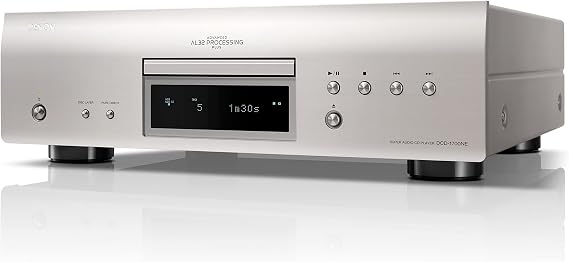 Denon DCD-1700NE CD and SACD Player for Home, Vibration-Resistant, Silver