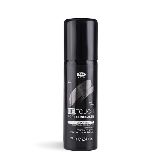 Lisap Black Root Touch Up for Temporary Hair Color | Instant Concealer for Color Gaps & White Hairs | 2.54 fl oz