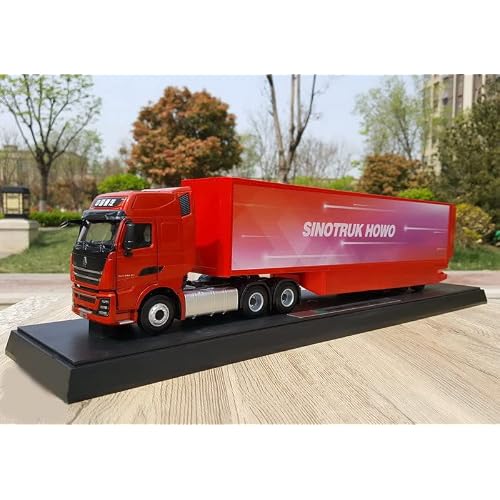 Sinotruk for Howo TH7 Trailer Truck red 136 DIECAST Truck Pre-Built Model