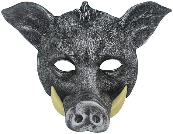 Realistic Wild Boar Mask Pu Foam Pig Face Cover Dress Up Party Animal Cosplay Rave Mask Halloween Masquerade Party Mask