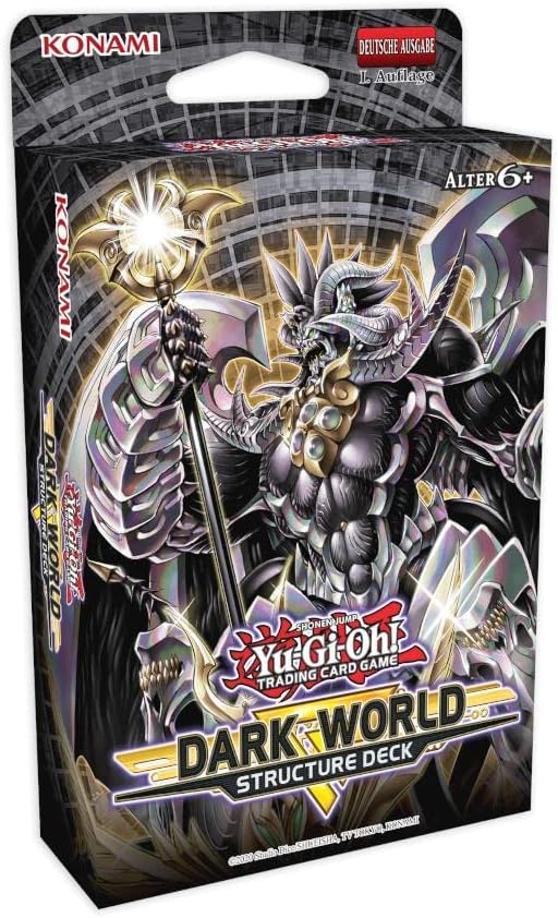 YuGiOh Structure Deck Dark World German Yu-Gi-Oh! Cards + Arkero-G 50 Small Soft Sleeves Japanese Card Sleeves (Dark World)
