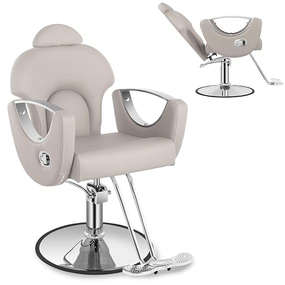 Barber Salon Chair for Hair Stylist Beauty Reclining Salon Chair