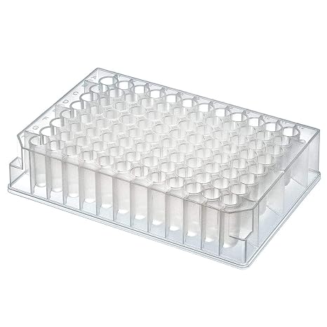 Deep Well Plates, Non-Sterile, 96 Round Bottom Wells, 1.1ml, 5 per Package