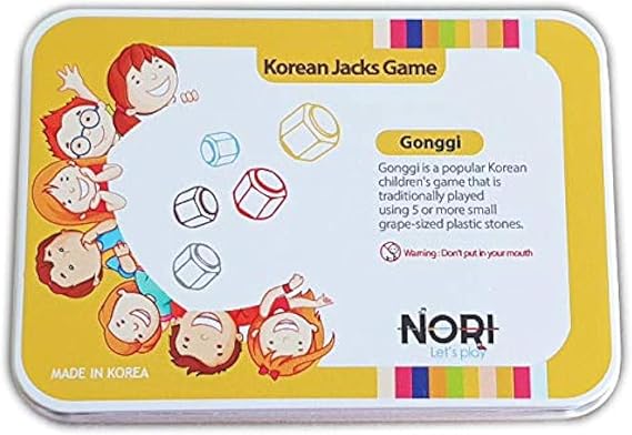 Nori Gonggi Konggi Korean Jacks Game in Premium Unique tincase (20pcs) Giftpack