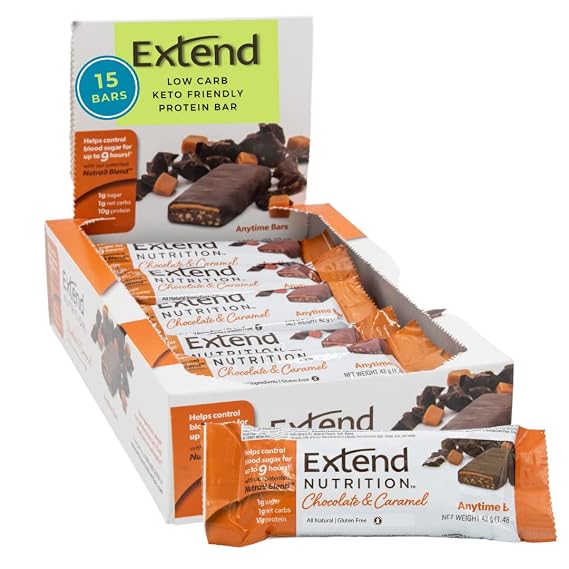Extend Bar, Chocolate & Caramel, 1.48 oz. Bars (Pack of 15)