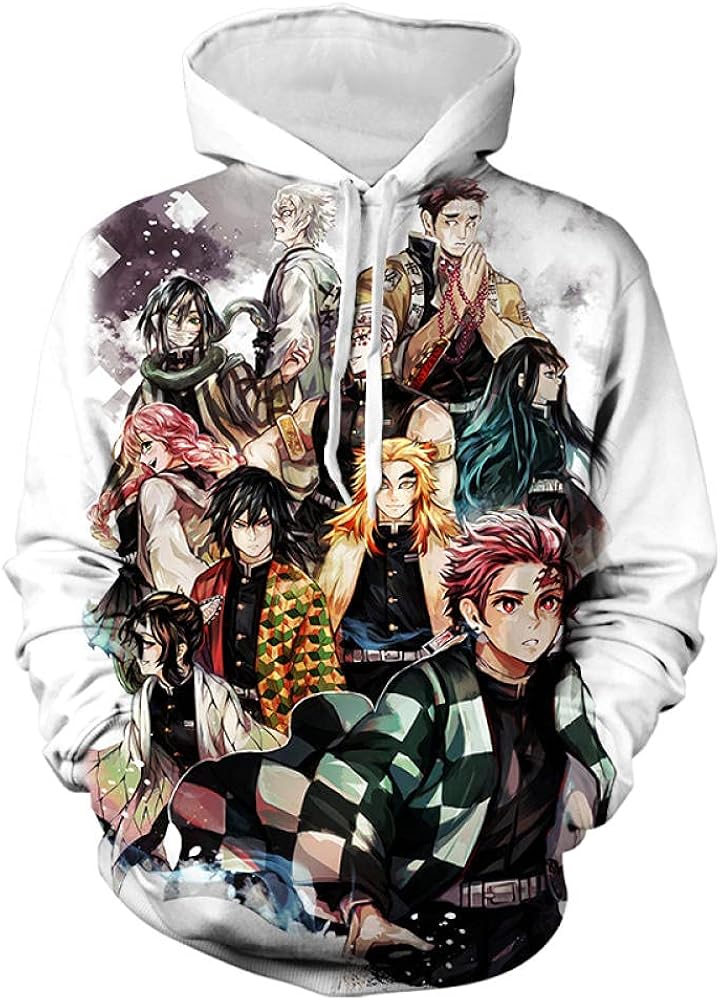 Demon Slayer Hoodie Sweatshirts MenWomen Casual Streewear Pullover Harajuku Tracksuit