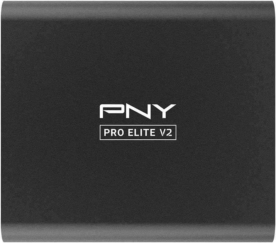 PNY Pro Elite V2 1TB USB 3.2 Gen 2x1 Type-C Portable Solid State Drive SSD – PSD0CS2160-1TB-RB &amp;amp; 128GB Turbo Attaché 3 USB 3.0 Flash Drive, 2-Pack, Silver