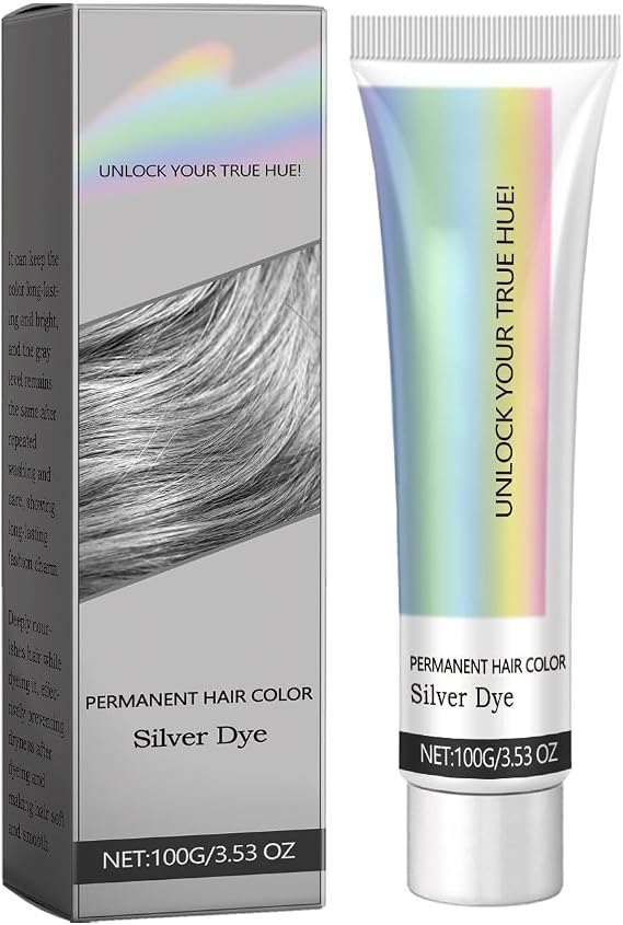 Grey Hair Colour for Long-Lasting Colour Fixation and Nourishing Plant Extracts Hair Care Dye Gummy Bears for Hair (Grey, One Size)