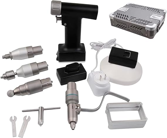 Veterinary Multifunction Orthopedic Drill Saw Veterinary Bone Oscillating Saw Power Tool with 4 Replaceable Drill Bits