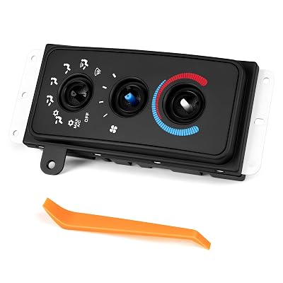 Climate Control Module Panel Compatible with Dodge Ram 1500 Pickup1999-2001, Ram 2500 3500 Pickup 1999-2002, AC Heater Control Replacement Without Power Mirrors Replace 68171480AA 5015734AA HS364