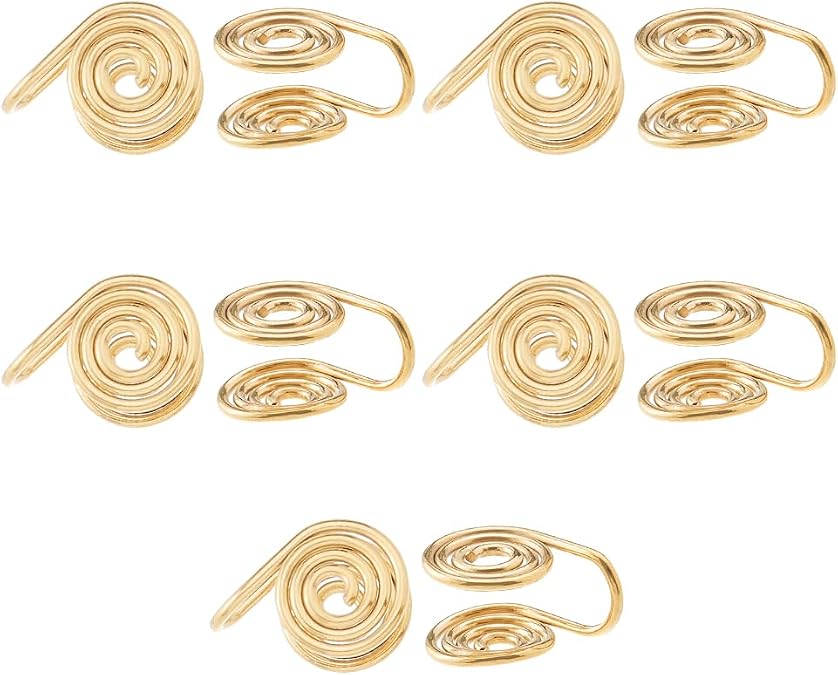 Pressure Earrings for Keloids Rose Gold Spiral Non-Pierced Earrings 304 Stainless Steel Clip Earrings Compression Earrings Adjustable Keloid Earrings for Women Men Ladies