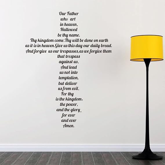 decalmile The Lords Prayer Quotes Our Father who Art Wall Decals Stickers