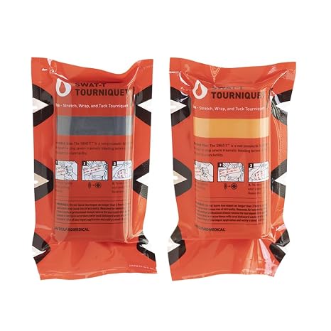 SWAT-TTM Tourniquet Orange and Black Bundle by Safeguard Medical, Emergency First Aid Equipment for Massive Hemorrhage Control. Made in The USA (2)