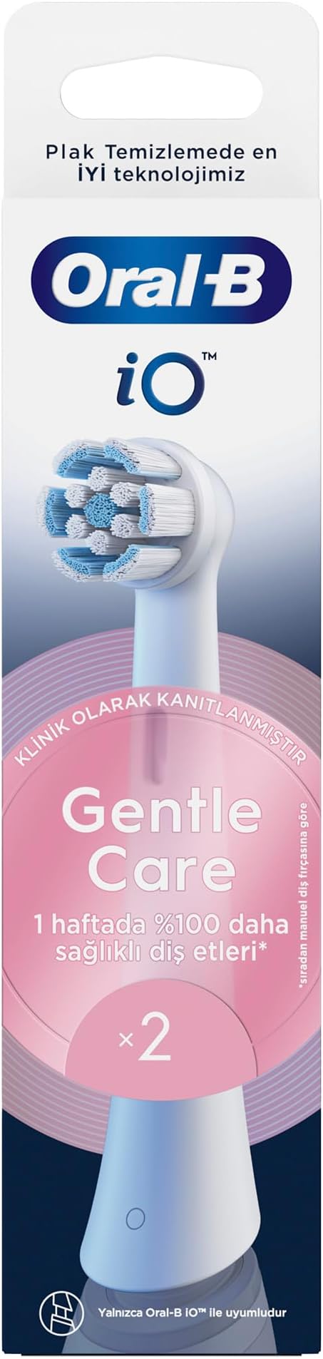 Oral-B iO Gentle Care Beyaz Diş Fırçası Yedek Başlığı 2 Adet