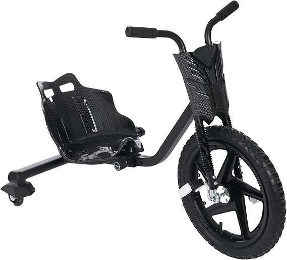 Drift Trike Children’s Tricycle, 3 Wheel Kids Drift Cart, Pedal-Drift Bike Bicycle, Kids' Trikes suitable, 80kg Capacity, Adjustable Seat, for Children over 6 Years Old in Homes Amusement Parks etc
