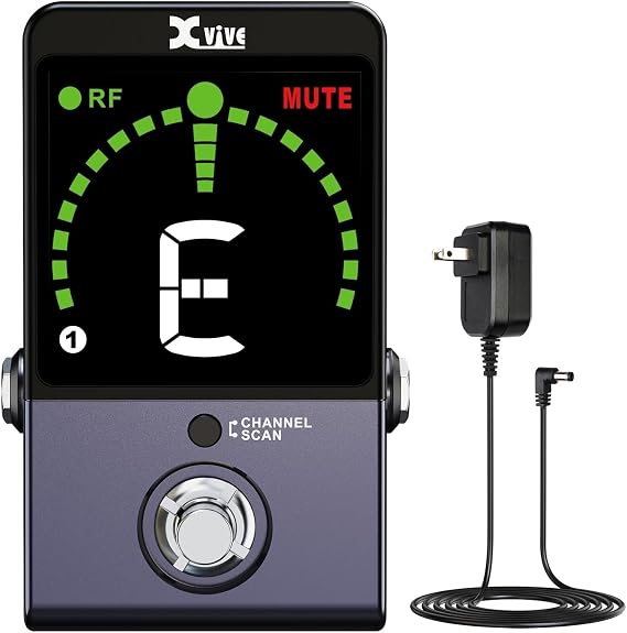 Xvive P58R Tuner Receiver for P58 Pedal Guitar Wireless System Integrated Wireless Receiver/Chromatic Tuner