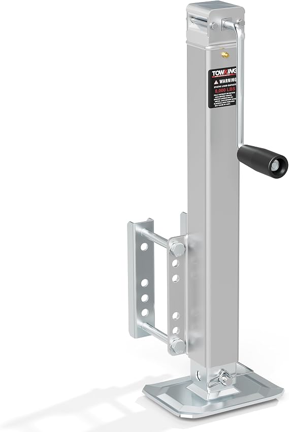 8000LBS Square Trailer Jack, 15" Lift, Heavy Duty Swivel Jack