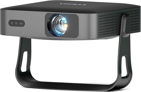 Officially-Licensed APP & Native 1080PThinnest 2.24" Smart Mini Projector with WiFi and Bluetooth, Auto Focus & Keystone Portable Outdoor Projector, VOPLLS 4K Support Home Movie Slide Projector