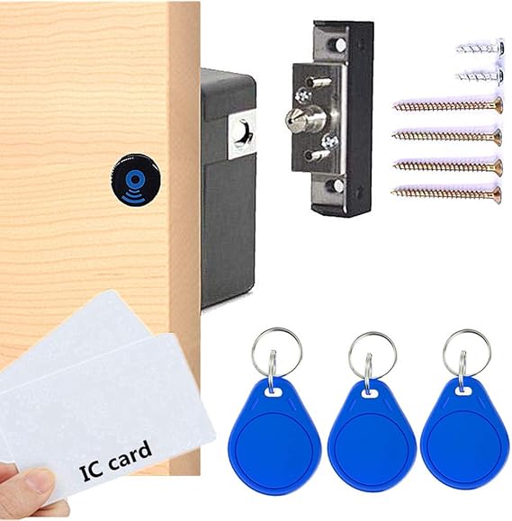 RFID Hidden DIY Punch-Free Locker Lock - Wardrobe & Drawer Lock, Blue