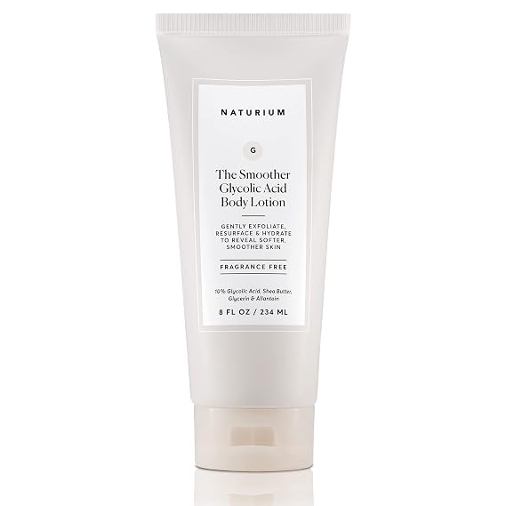 Naturium The Smoother Glycolic Acid Body Lotion, Resurfacing & Exfoliating Treatment, with 10% Glycolic Acid, 8 oz