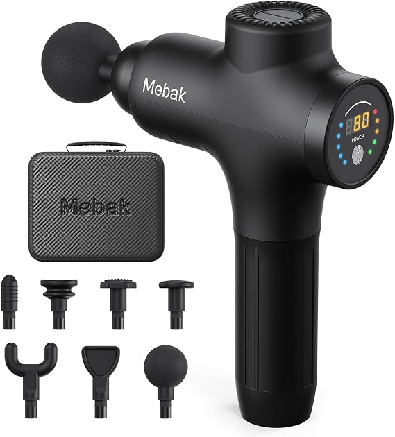 Mebak 3 Massage Gun Deep Tissue, Muscle Massager for Athletes Pain Relief