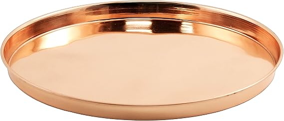 Round Copper Tray, 12-in