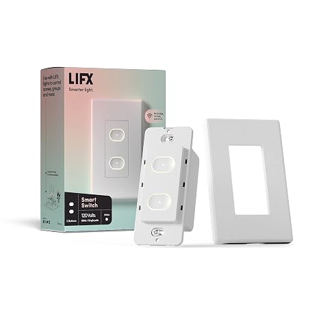 LIFX Smart Switch, in-Wall Wi-Fi Smart Touch Switch (White)