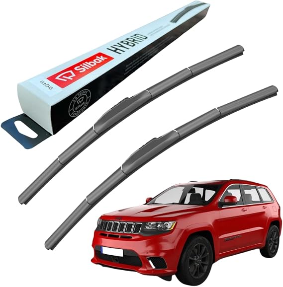 Silbak Windscreen Wipers, fits for JEEP GRAND CHEROKEE (2013 ONWARDS) Front Wiper Blades, 550mm/530mm