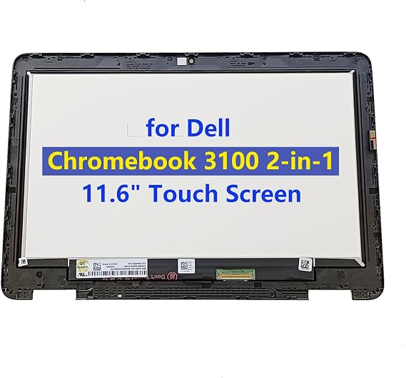 New Replacement LCD Touch Screen Assembly w/Bezel for 11.6" Dell Chromebook 11 3100 2 in 1 Series Laptop OnCell Touch IPS HD 1366x768 LCD LED Display 40Pin,045GHC 45GHC (Not for 3100 Version)