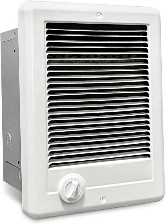 Electric Wall Heater Complete Unit with Thermostat for Indoor Use